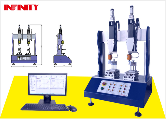 آلة اختبار قوة التأرجح ذات المحطة المزدوجة عالية الدقة بدقة قيمة القوة ± 0.3 ٪