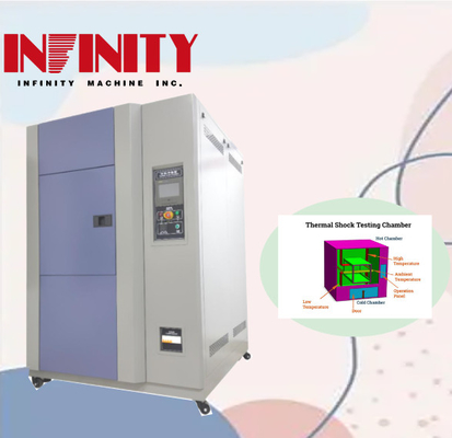 توحيد درجة الحرارة 2.0C غرفة اختبار الصدمات عالية منخفضة درجة الحرارة قابلة للبرمجة للمستخدمين إلى الآلة بأكملها