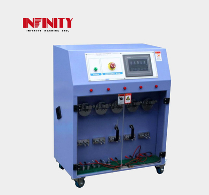 AC220V 50Hz 10A خمسة محطات سلك سحب اختبار آلة لتسريع المحرك وتباطؤ الوقت 45ms