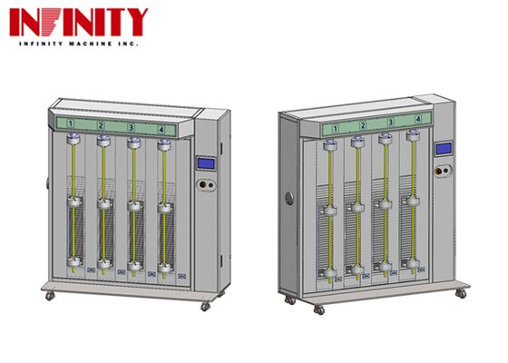Robotic Cable Torsion Test Machine CRIA 0003.2-2016 Compliant with 4 Test Stations and Adjustable Torsion Angle
