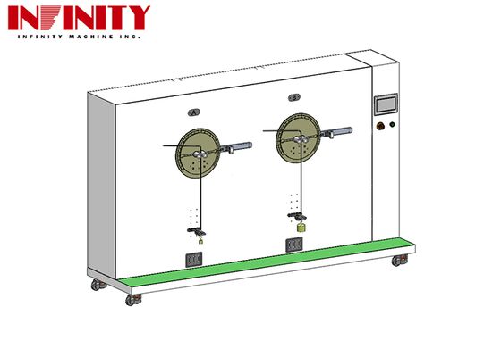 آلة اختبار دورة مرنة متوافقة مع ISO 19642-2 مع سرعة قابلة للتعديل 10 ~ 60rpm ومدى زاوية ± 90 ° للكابلات السياراتية