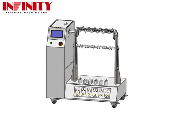 آلة اختبار ثني الكابلات المرنة بزاوية انحناء قابلة للتعديل 1 ~ 180 درجة IEC 60884-1 قياسية و6 مجموعات من الرقصة