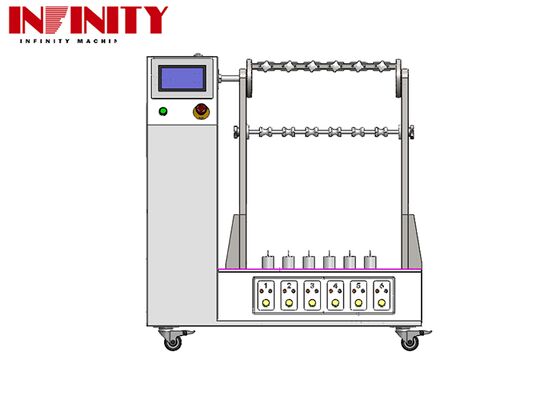 Cable Flex Tester Wire Fatigue Tester with Adjustable Bending Angle 1~180° Complies with IEC 60884-1 Standards and 6 Sets Jig with Adjustable Load